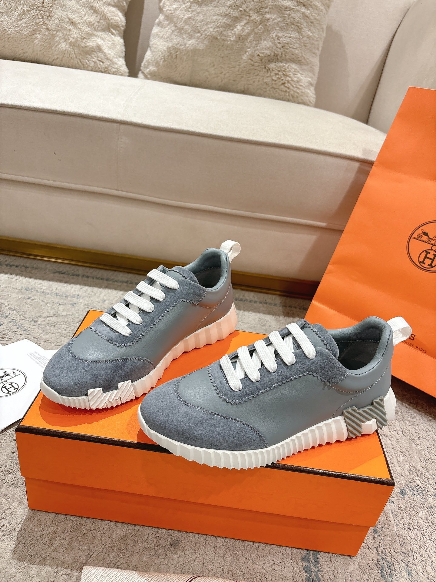 Hermes Bouncing Sneaker Gris Orage - immagine 5