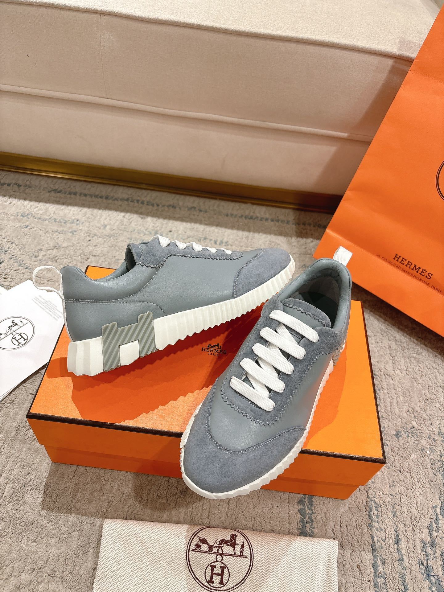Hermes Bouncing Sneaker Gris Orage - immagine 6
