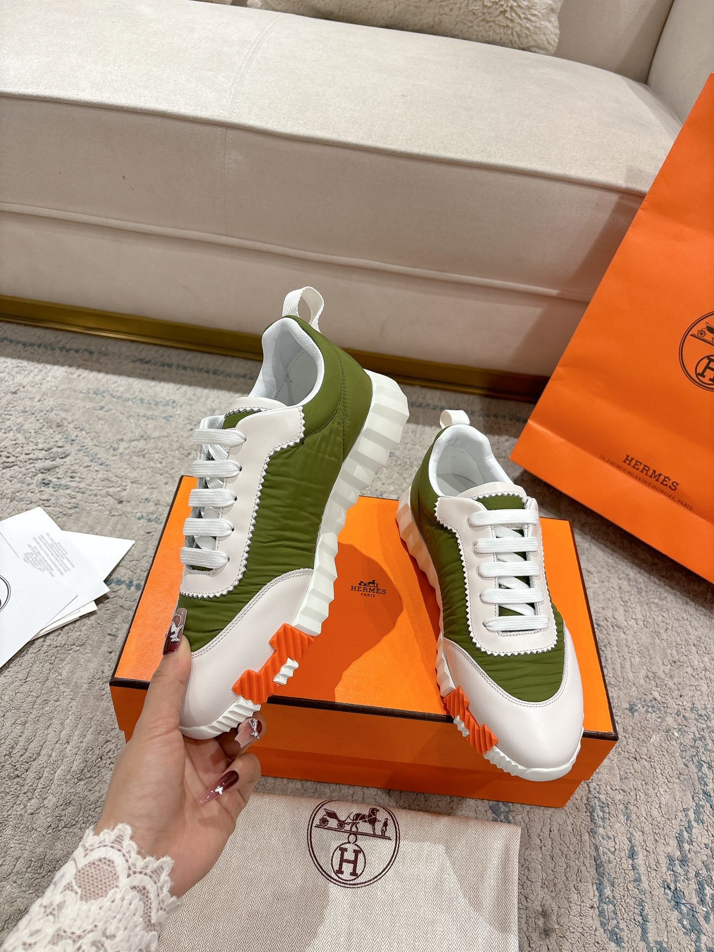 Hermes Bouncing Sneaker Matcha Green - immagine 3