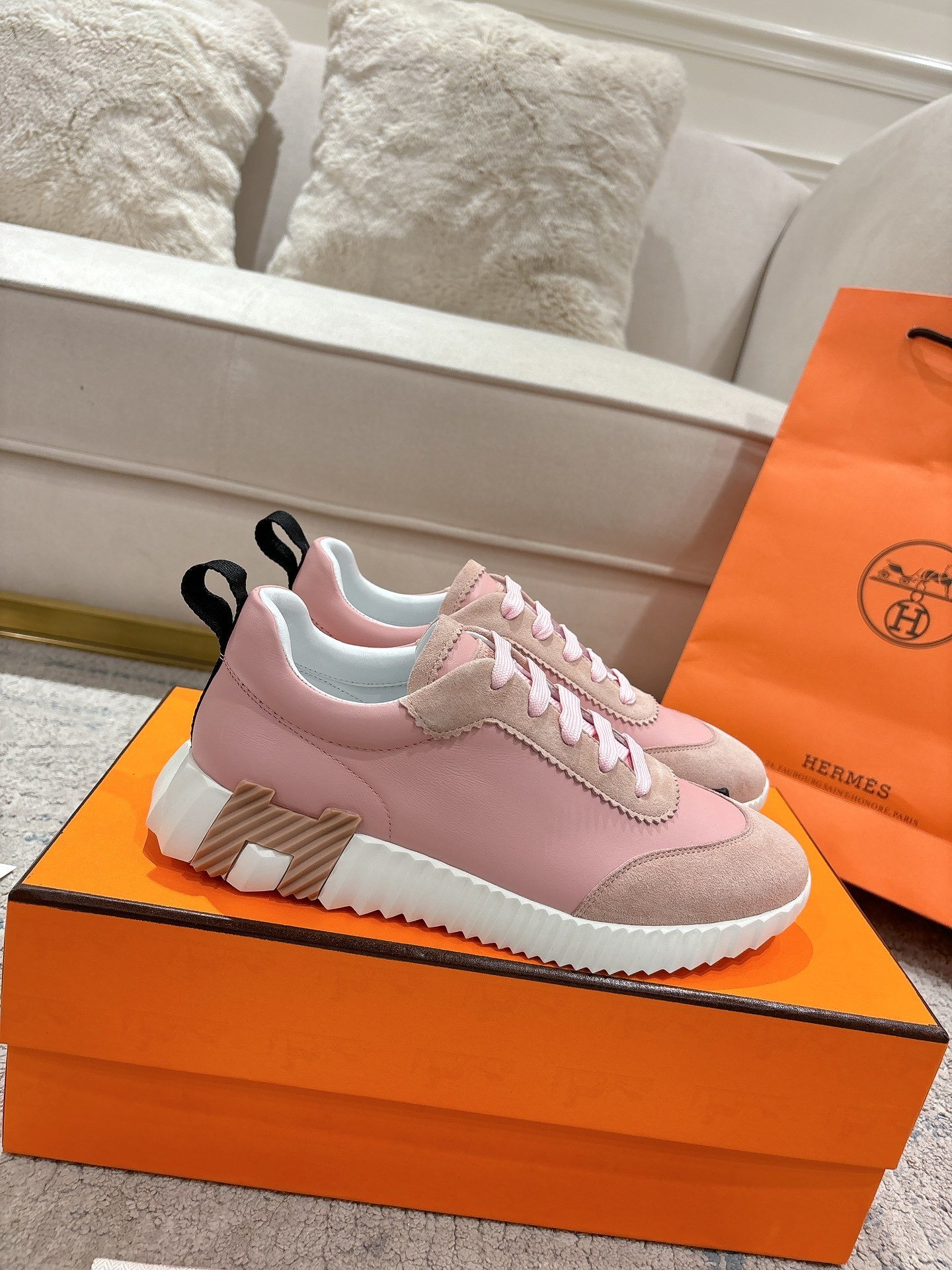 Hermes Bouncing Sneaker Rose - immagine 5
