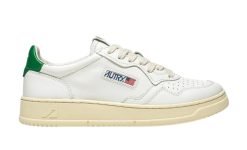 Medalist Low Sneakers In White And Green Leather