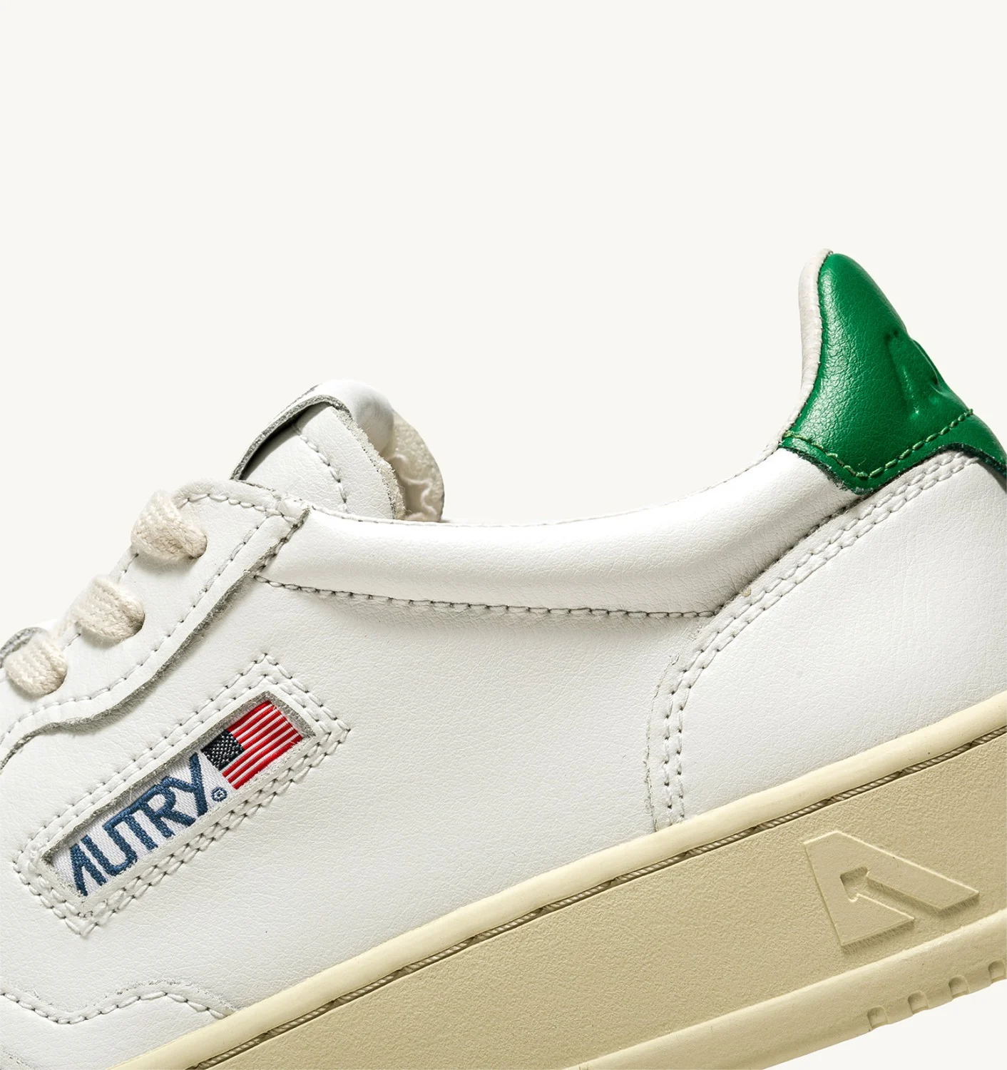 Medalist Low Sneakers In White And Green Leather - immagine 5