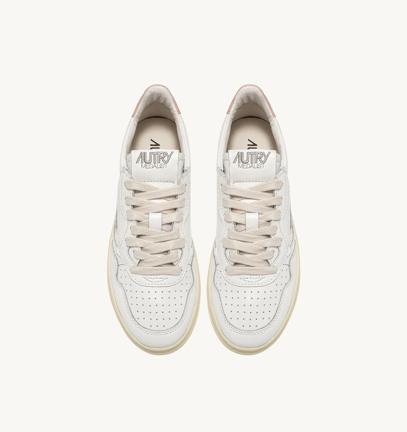 Medalist Low Sneakers In White And Pink Leather - immagine 5