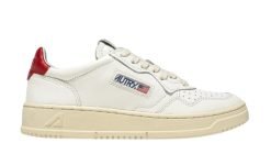 Medalist Low Sneakers In White And Red Leather