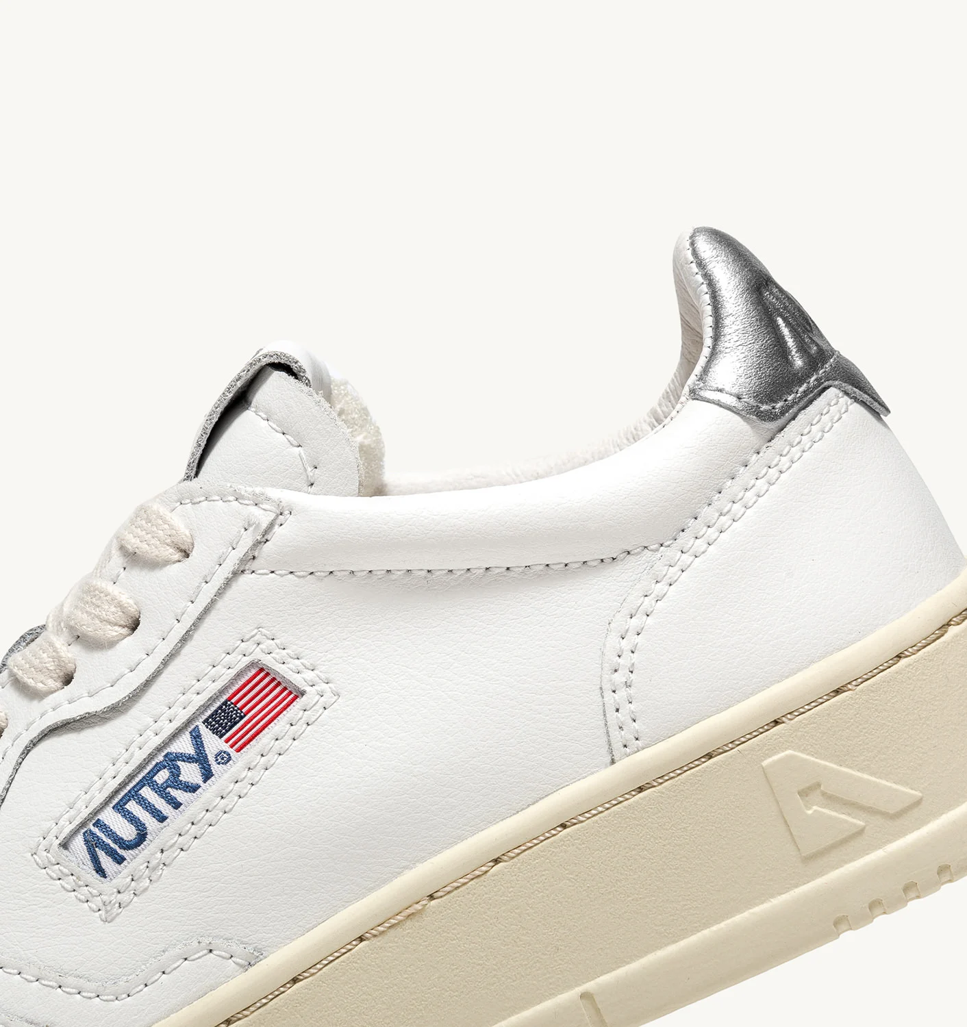 Medalist Low Sneakers In White And Silver Leather - immagine 6