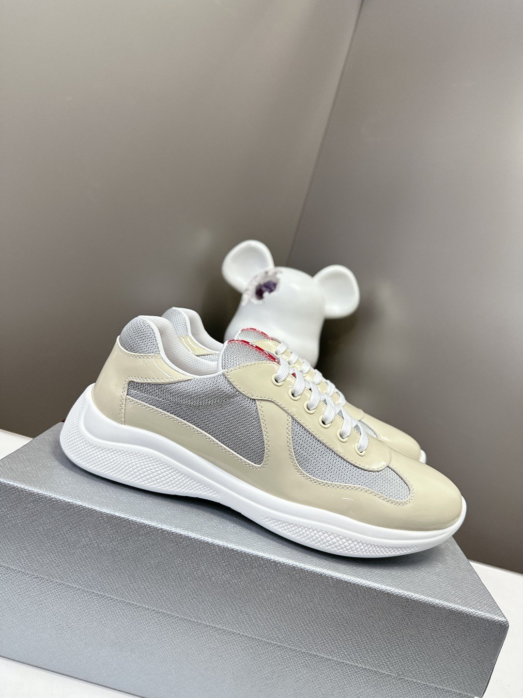 Prada Men's America's Cup Beige Grey - immagine 2