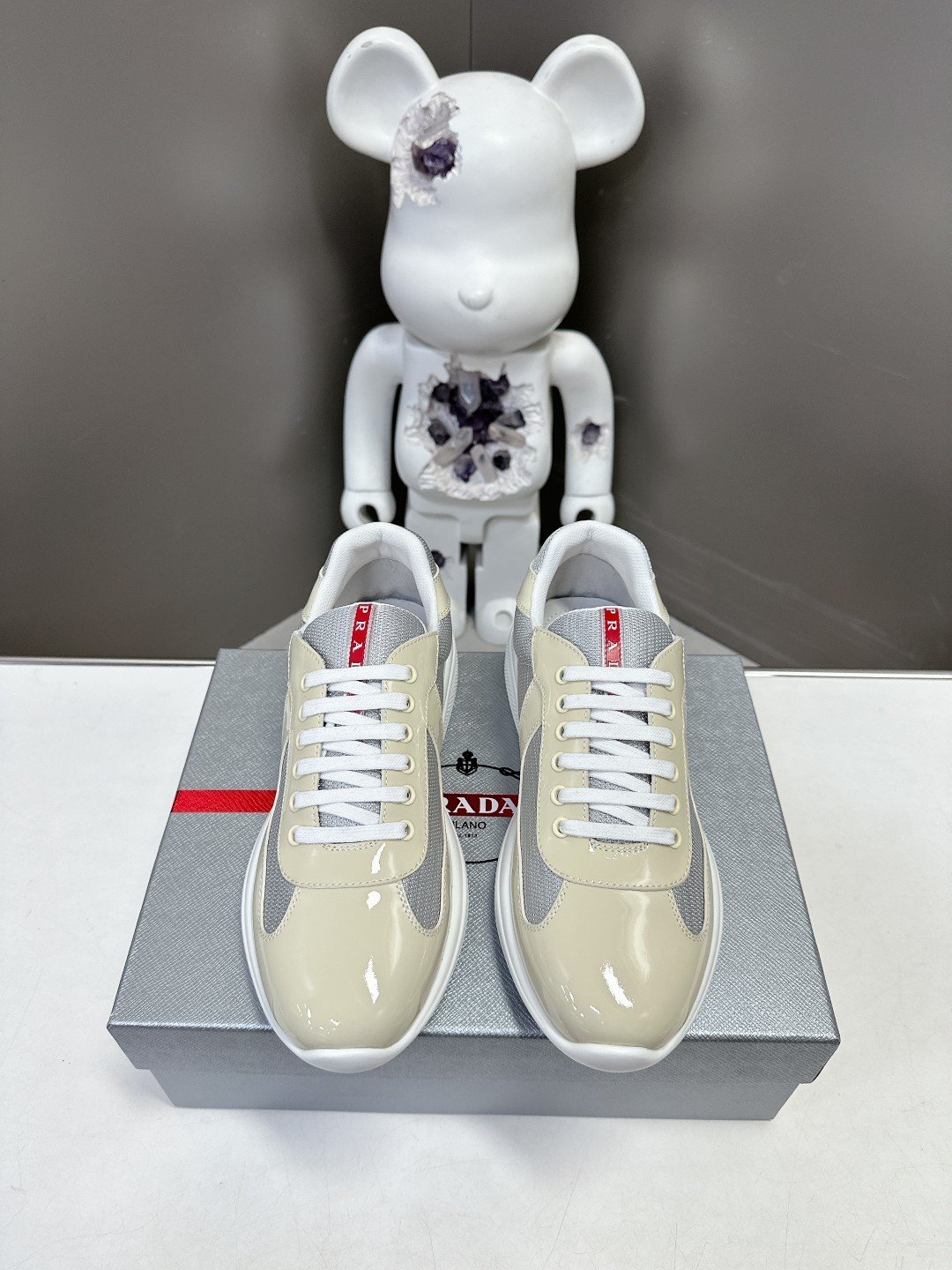 Prada Men's America's Cup Beige Grey - immagine 3