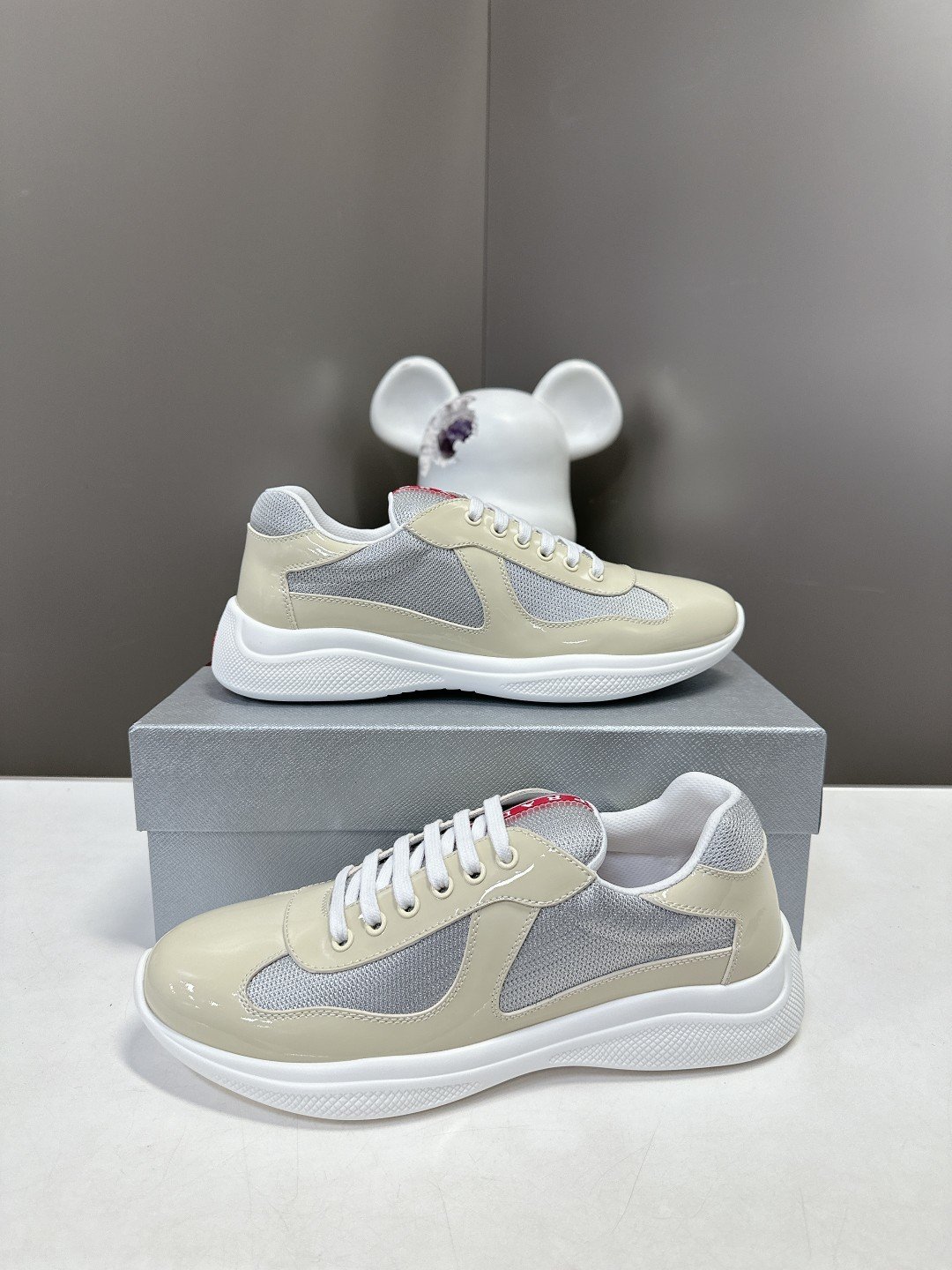 Prada Men's America's Cup Beige Grey - immagine 4