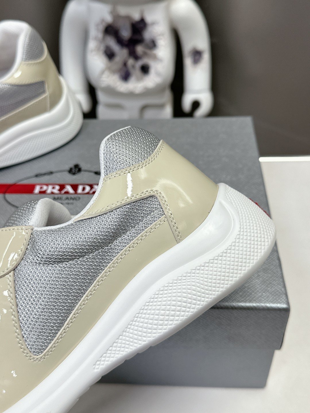 Prada Men's America's Cup Beige Grey - immagine 6