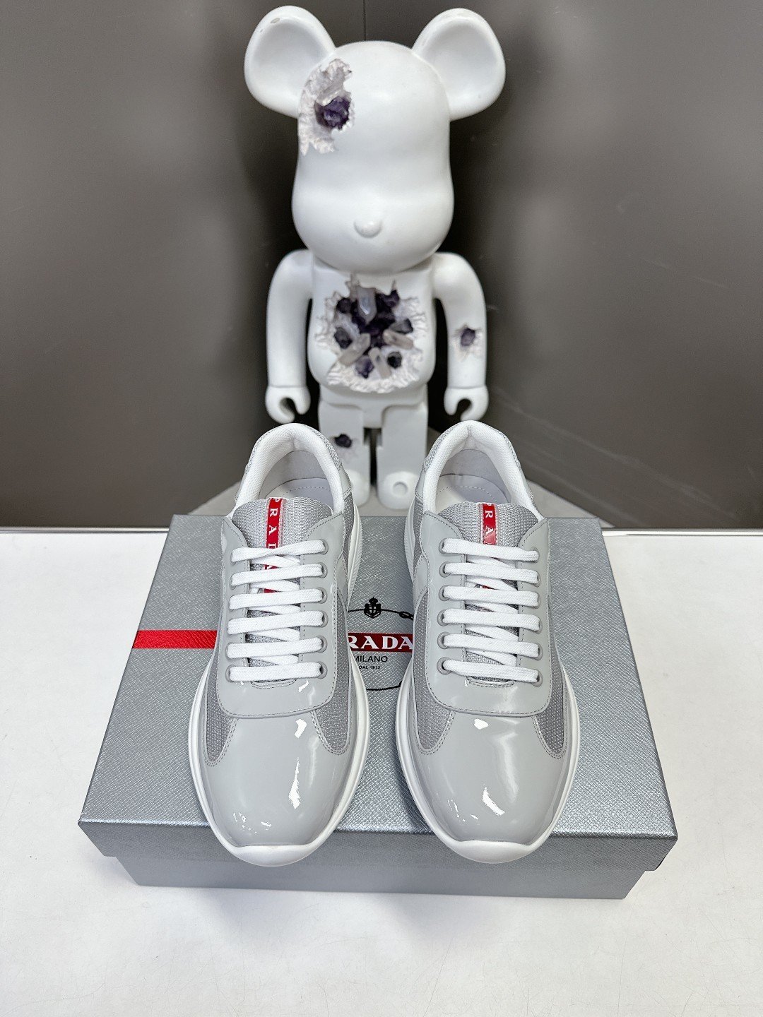 Prada Men's America's Cup Light Grey - immagine 3