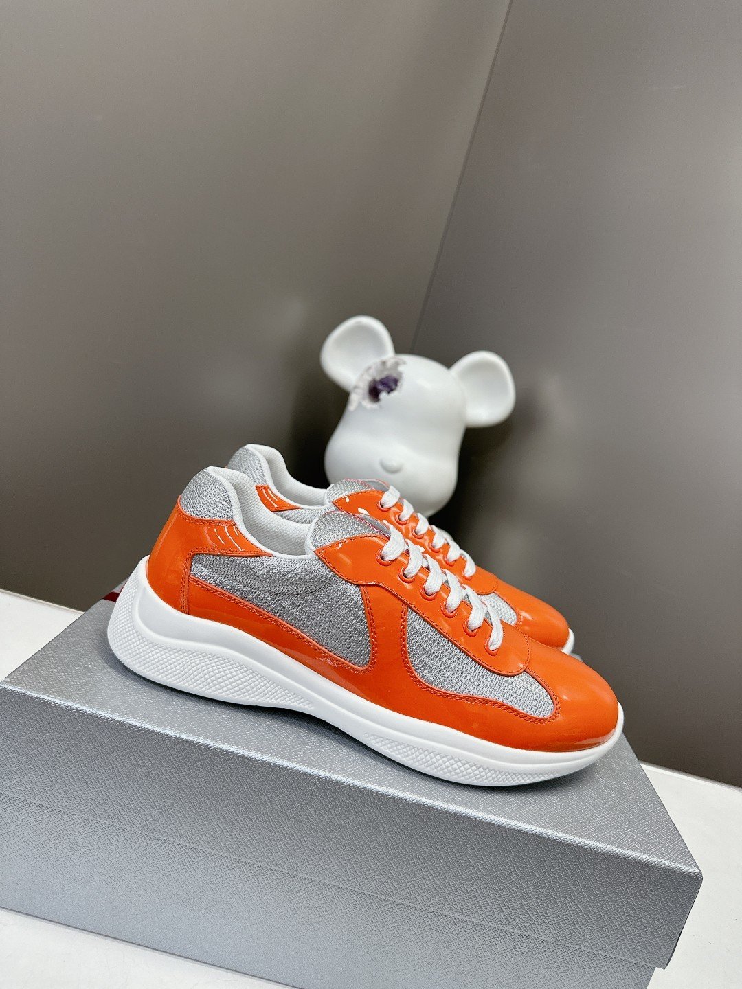 Prada Men's America's Cup Orange Grey - immagine 2