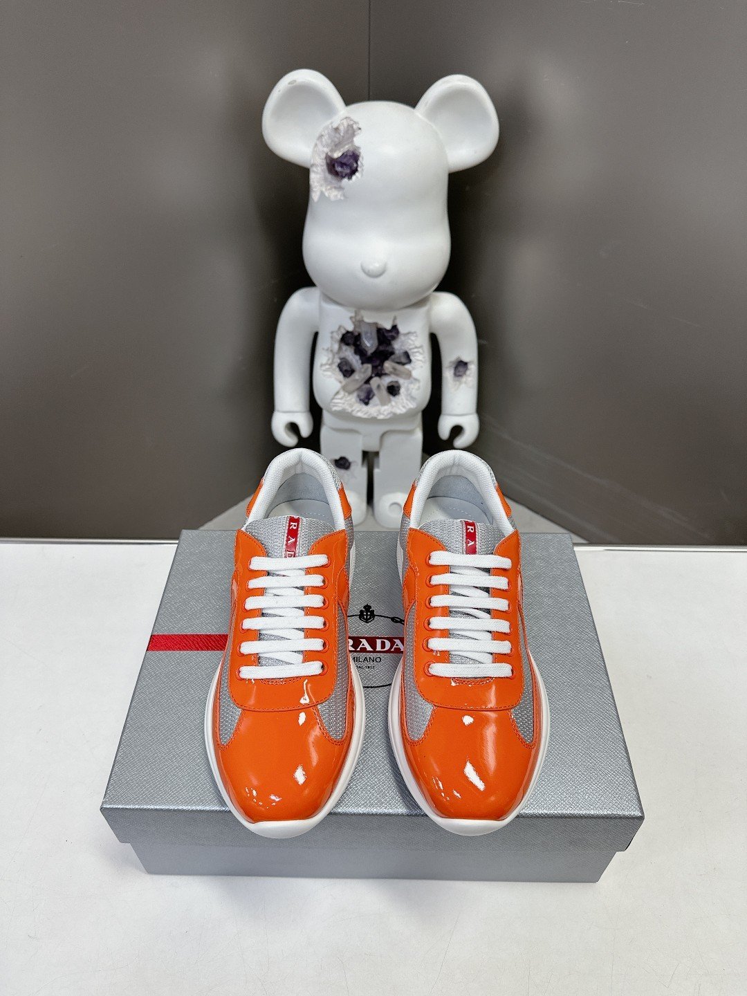 Prada Men's America's Cup Orange Grey - immagine 3