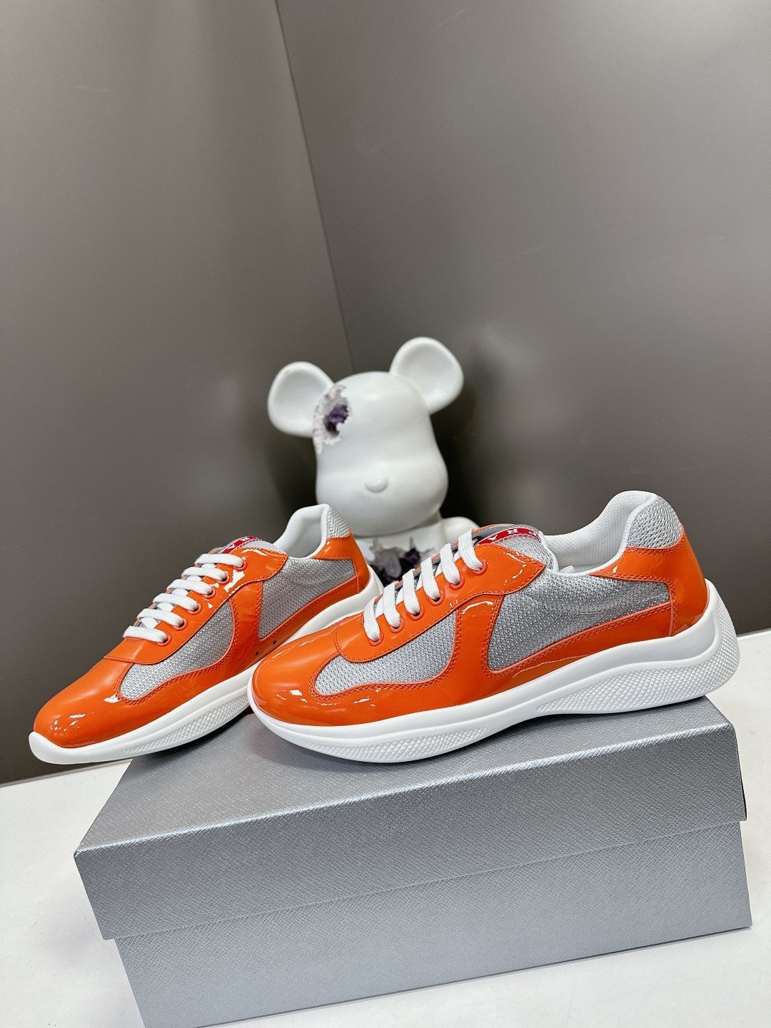 Prada Men's America's Cup Orange Grey - immagine 5
