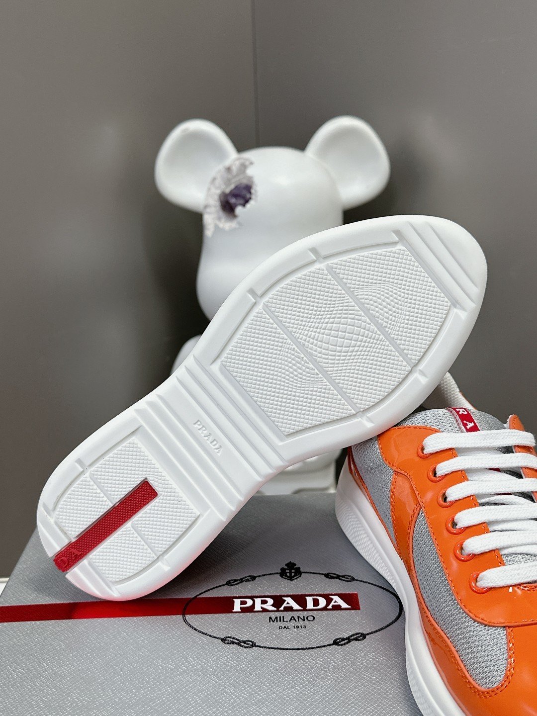 Prada Men's America's Cup Orange Grey - immagine 7