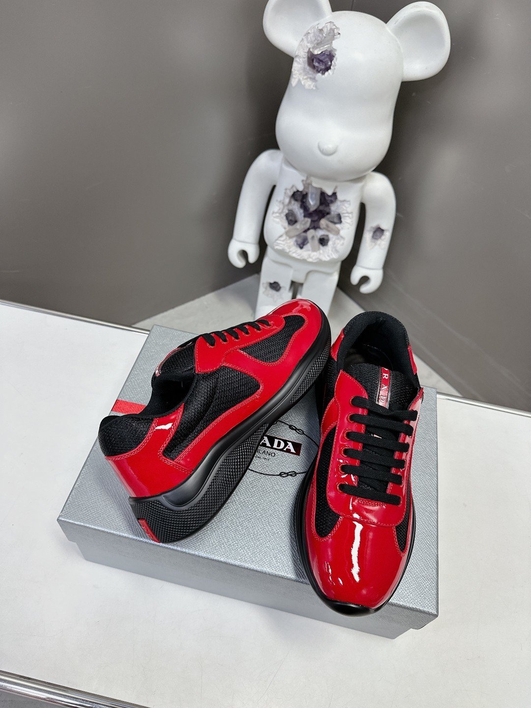 Prada Men's America's Cup Red Black - immagine 4