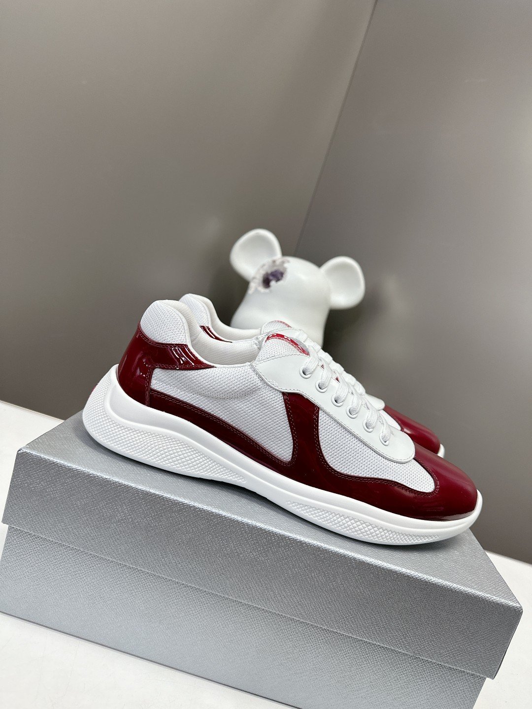 Prada Men's America's Cup Wine Red Grey - immagine 2