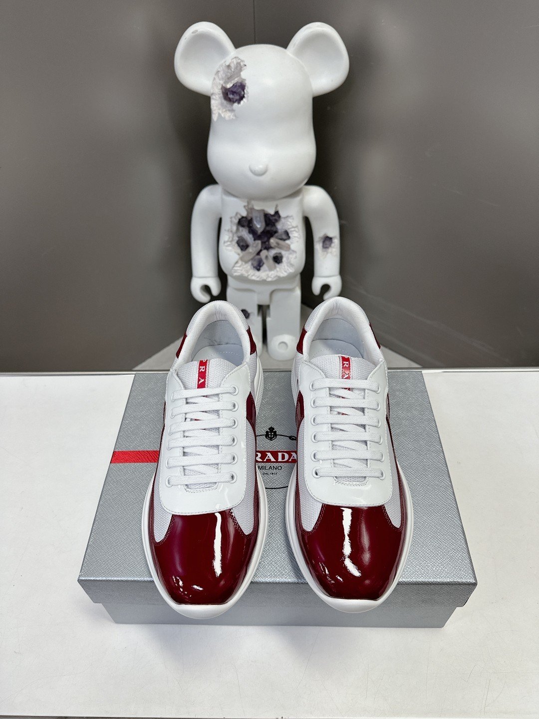 Prada Men's America's Cup Wine Red Grey - immagine 3