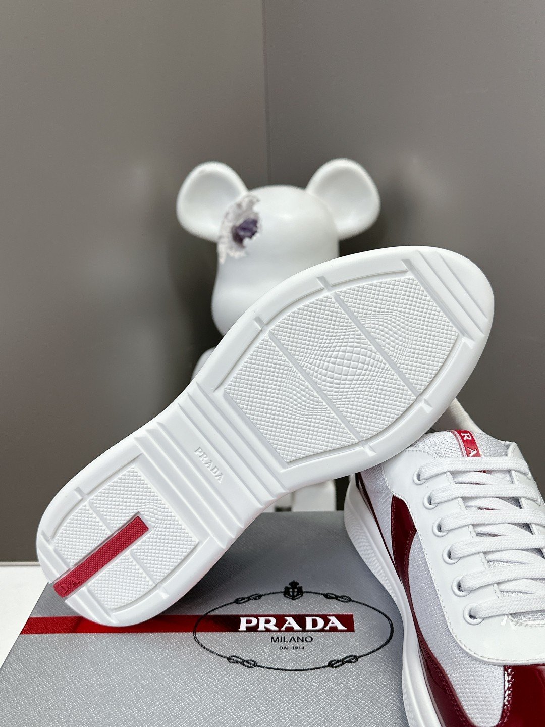 Prada Men's America's Cup Wine Red Grey - immagine 7
