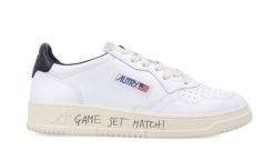 Autry Medalist Leather Low "Game Set Match"